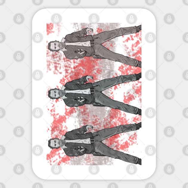 Three Ricks Phone Case Sticker by FanboyMuseum